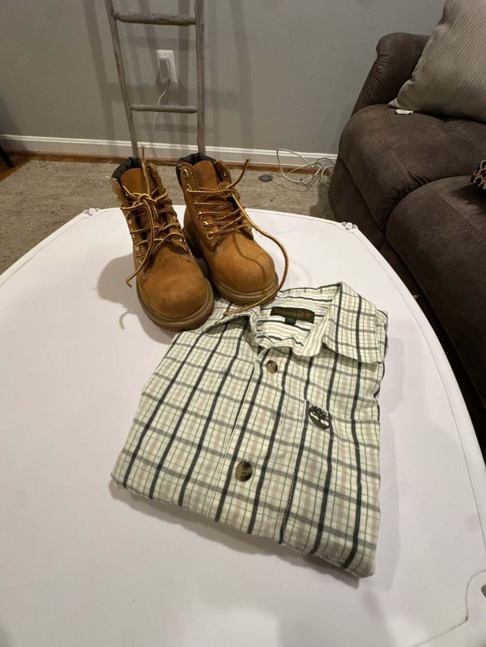 Timberland Toddler Boys Size 4T Shirt and Size 9  Boots